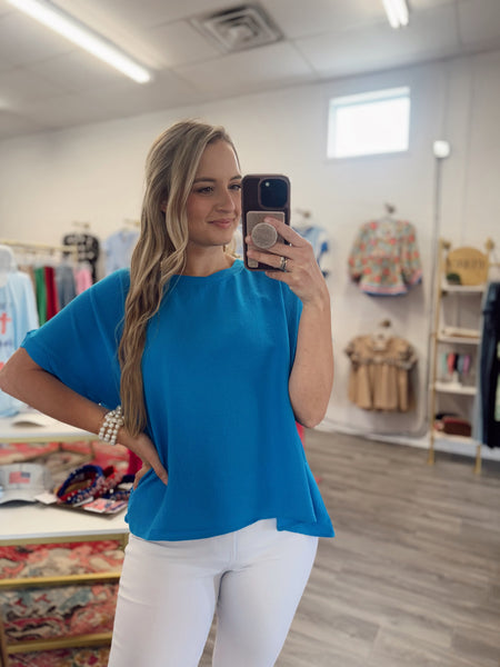 Casually Twist Top - Blue