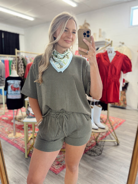 Everyday Ribbed Set - Olive