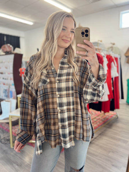 Anlyn Flannel - Brown Mix