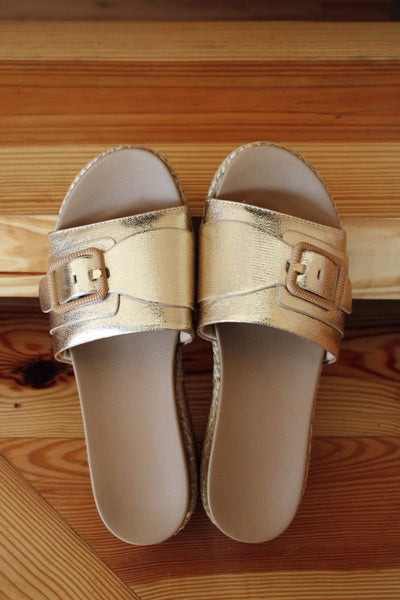 Lily Platform Sandals - Gold