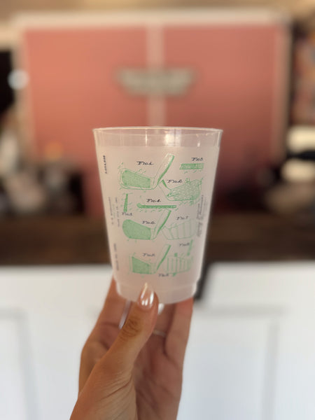 Golf Clubs Frosted Cups - (pack of 6)