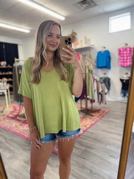 Oversized Basic - Lime
