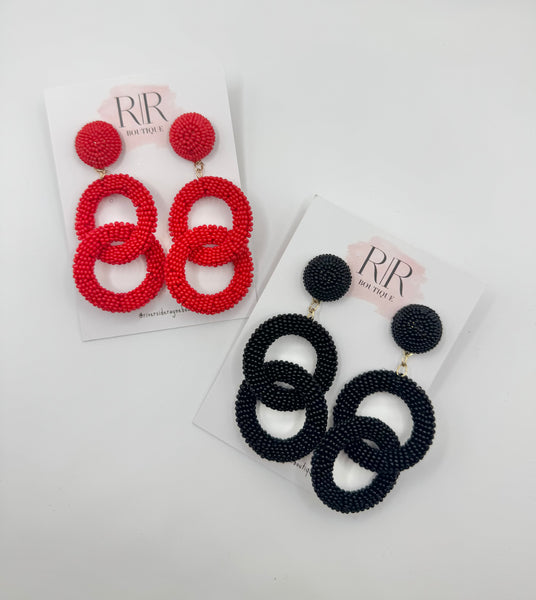 Beaded Earrings - white