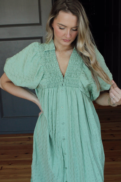 Caroline Midi Dress - Green