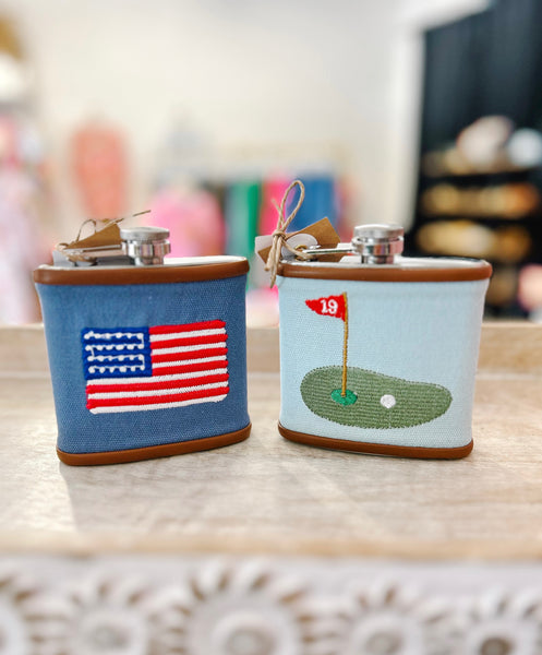 Embroidered Flask