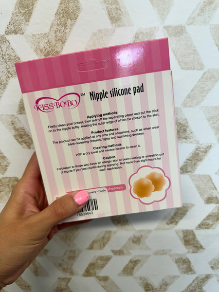 Flower Silicone Nipple Covers - Nude