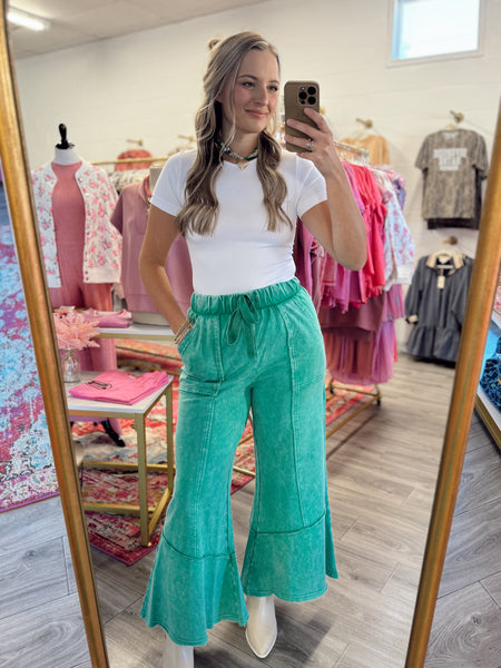 Star of the Show Flare Pants - Green
