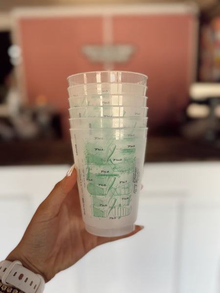 Golf Clubs Frosted Cups - (pack of 6)