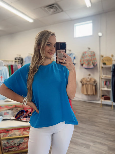 Casually Twist Top - Blue