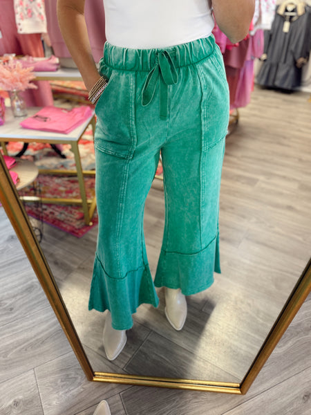 Star of the Show Flare Pants - Green