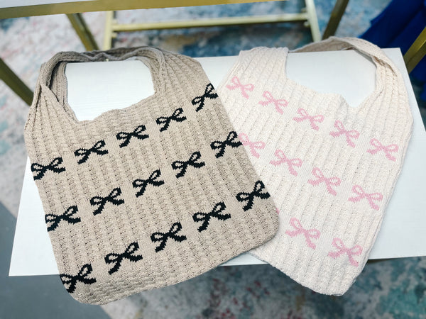 Bow Knitted Bags