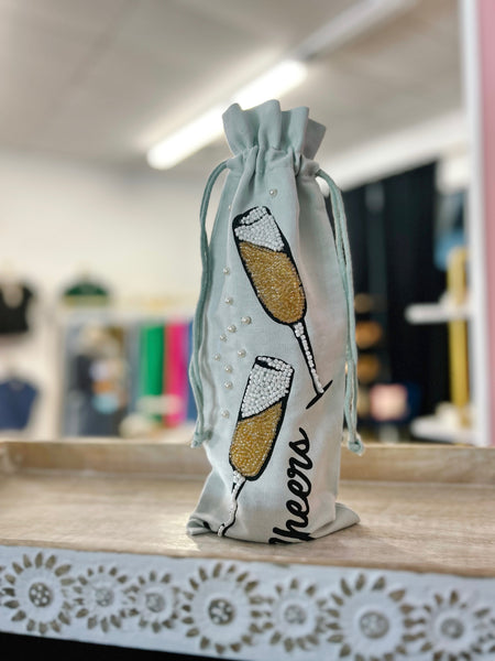 Beaded Wine Bag