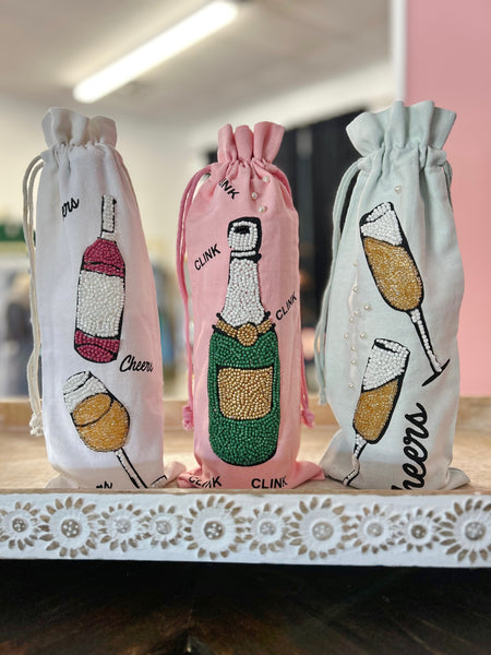 Beaded Wine Bag