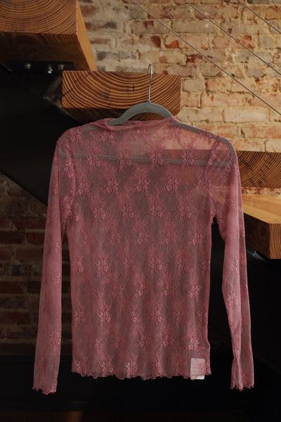 Lace Layering Tops - Pink & Black