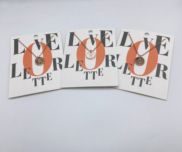 Coin Initial Necklace