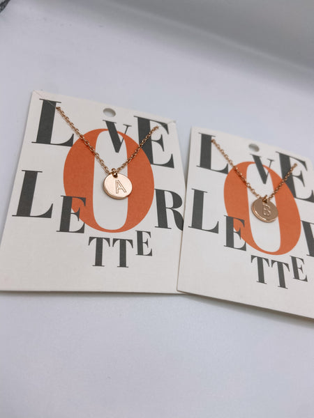 Coin Initial Necklace