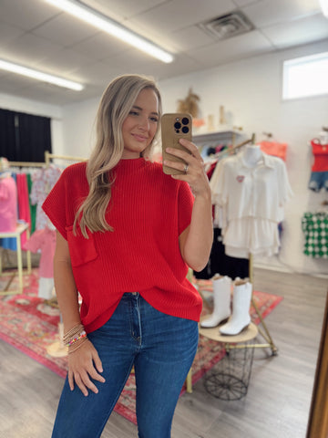 Ava Sweater - Red