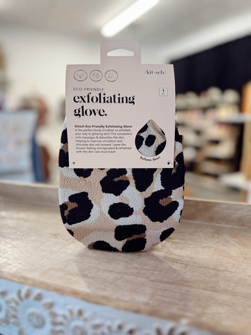 Eco - Friendly Exfoliating Glove - Leopard