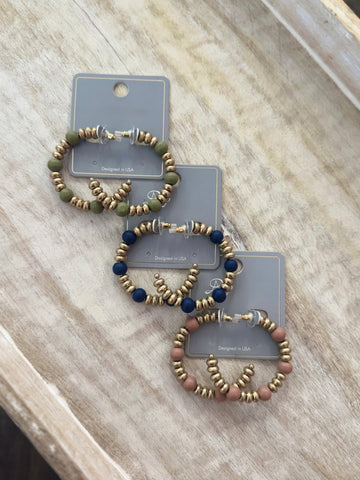 Beaded Hoop Earrings
