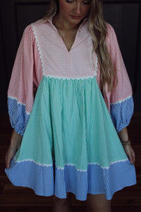 Pastel Seersucker Dress