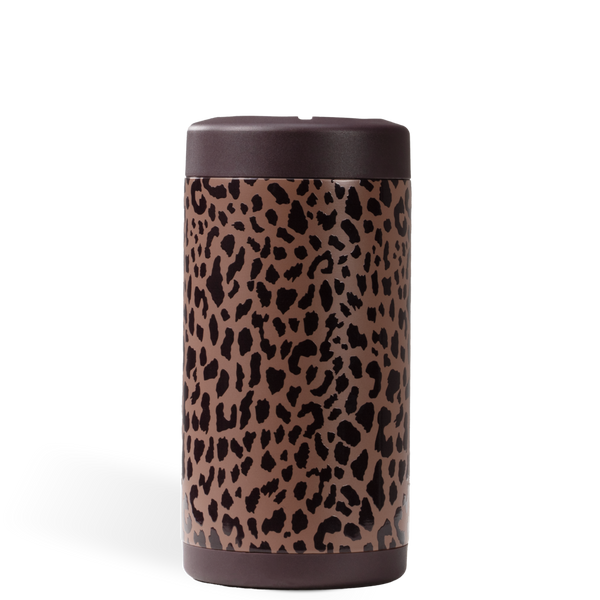 Brown Leopard HydroJug 16 oz Can Cooler