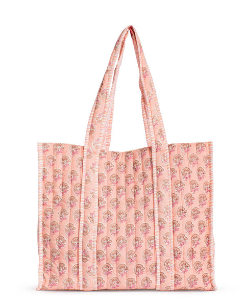 Layla Quilted Tote - Pink