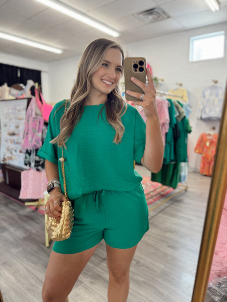 Wynn Woven Short Set - Green