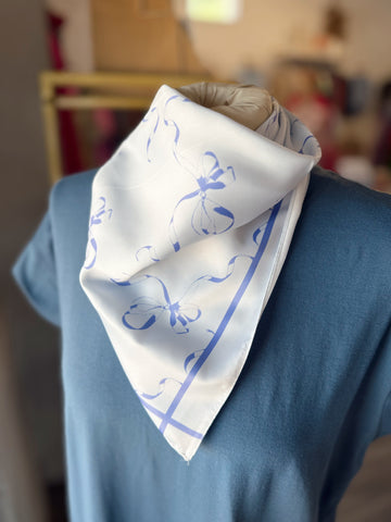 Bow Bandana Scarf - Blue