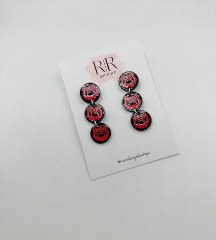 Bulldog Dangle Earring