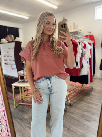 Scuba Top - Rose