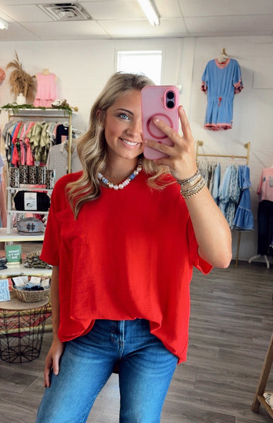 Pocket Top - Red
