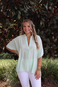 Ocean Breeze Blouse - Mint