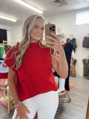 Ava Sweater - Red