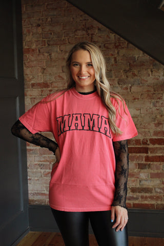 MAMA Puff Tee - Pink