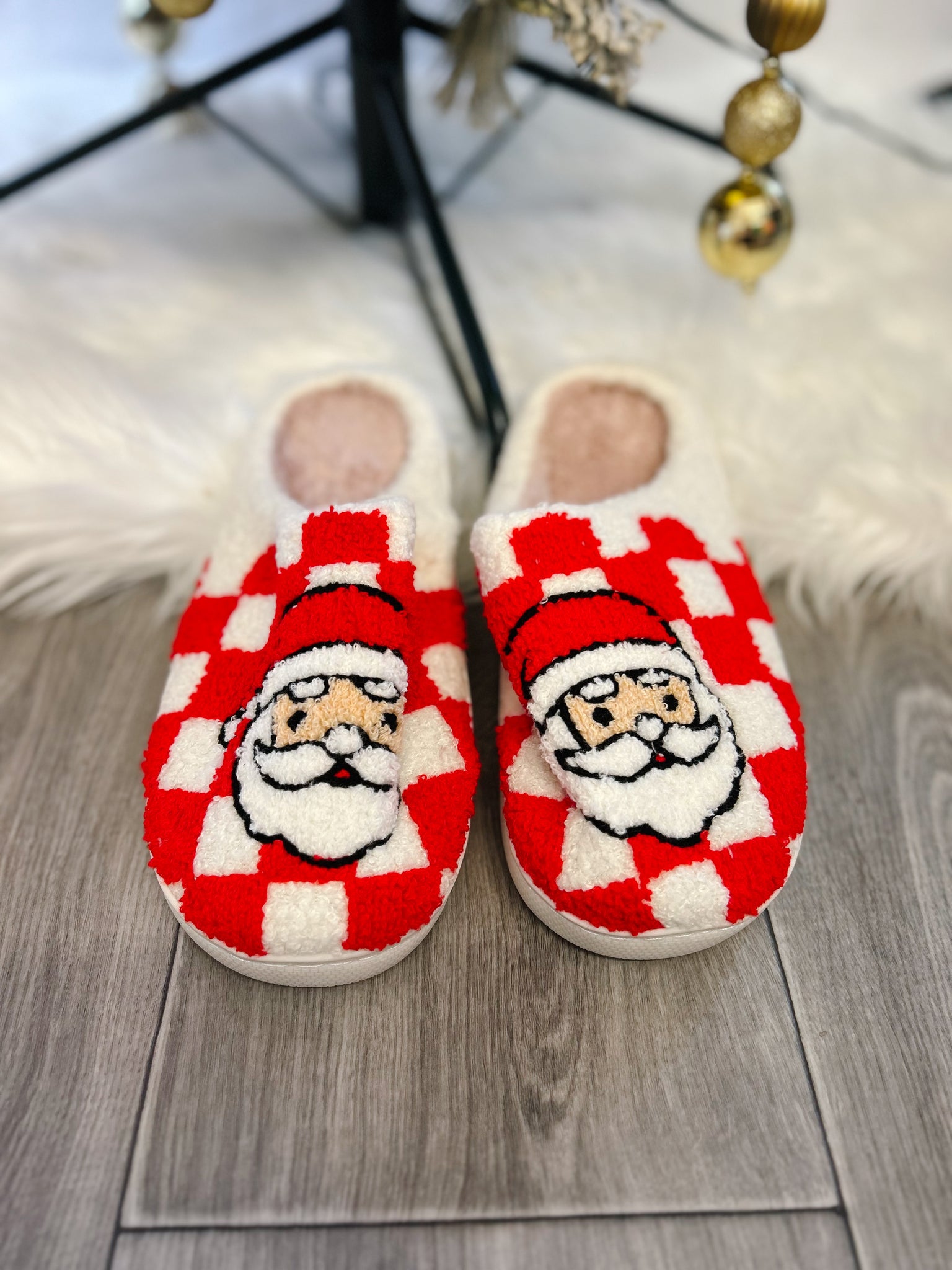 Santa Slippers - Red