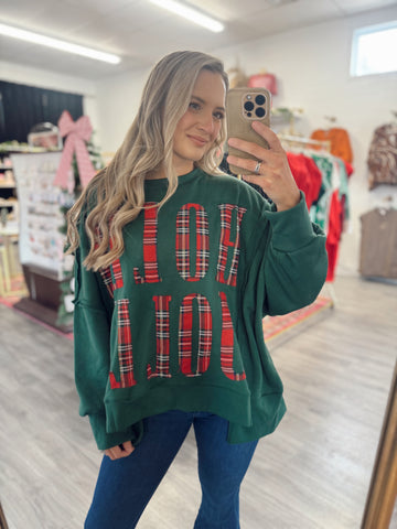 Plaid Holly Jolly Sweatshirt