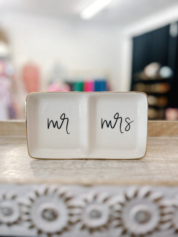 Mr. & Mrs. Jewelry Dish