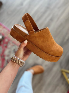Sarah Suede Platform Clogs