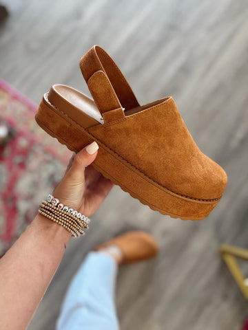 Sarah Suede Platform Clogs