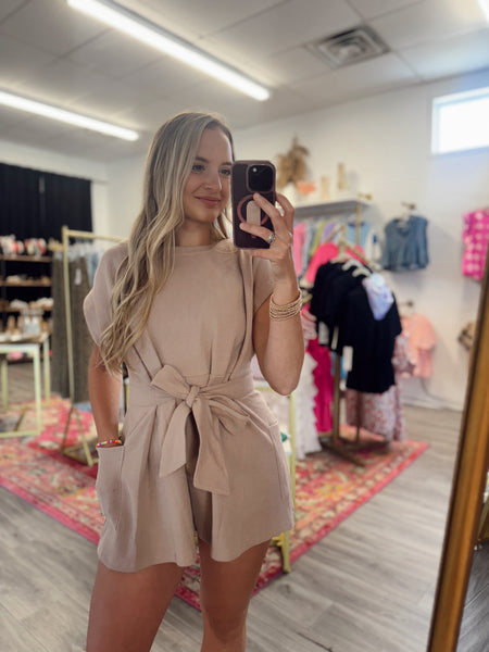 Summer Breeze Romper - Tan