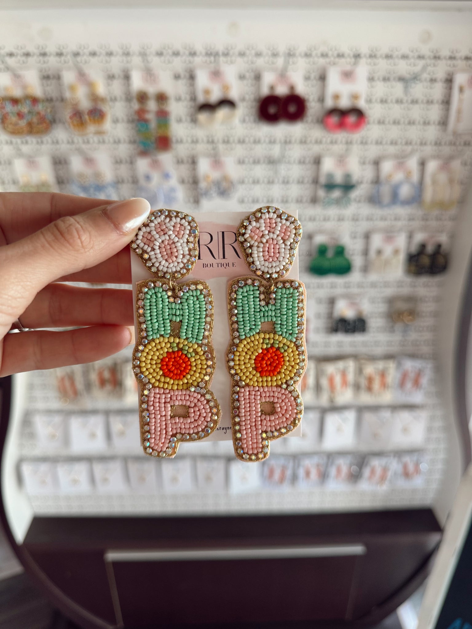 Easter Beaded Earrings