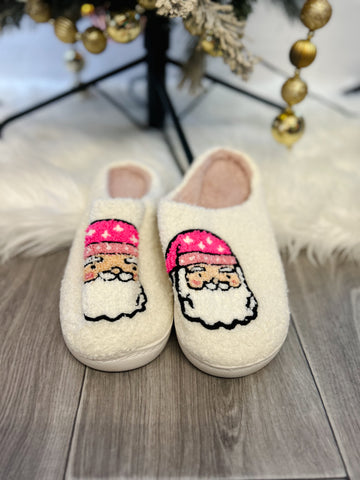 Santa Slippers - Pink