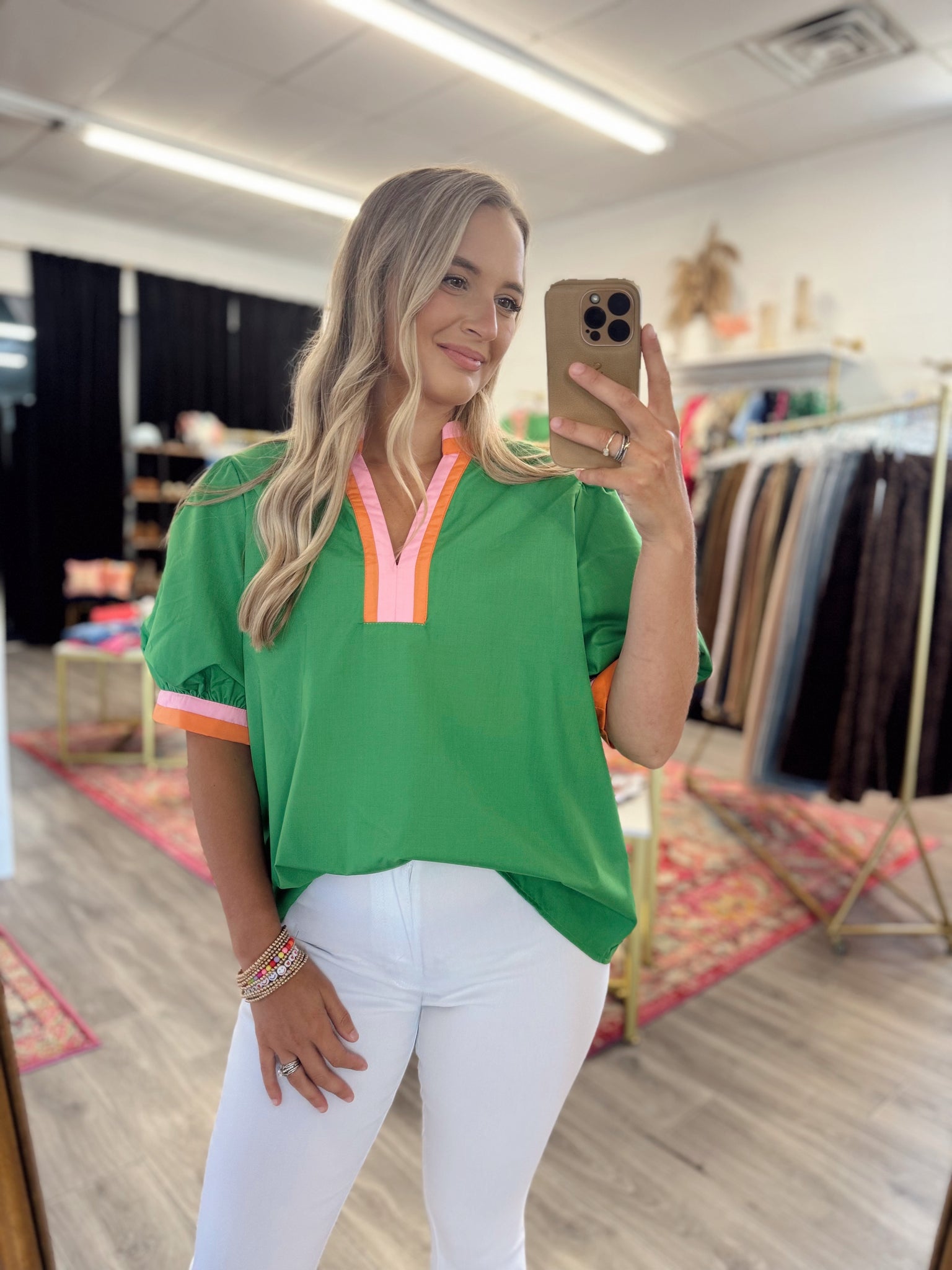 Bold Statement Blouse - Green
