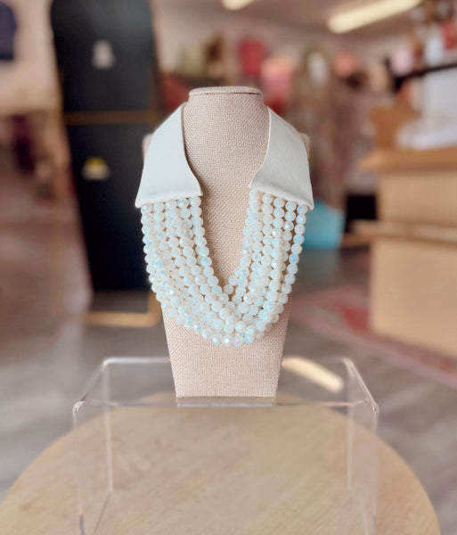 Multi Beads Statement Necklace