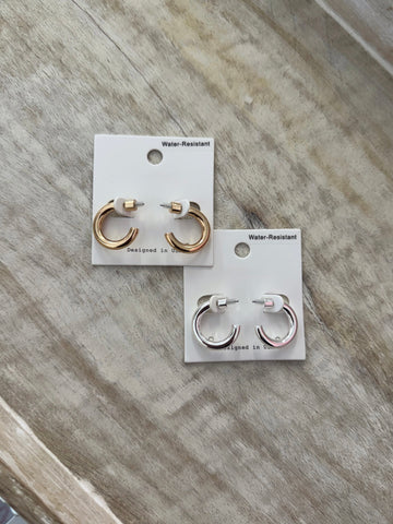 Water Resistant Small Hoops