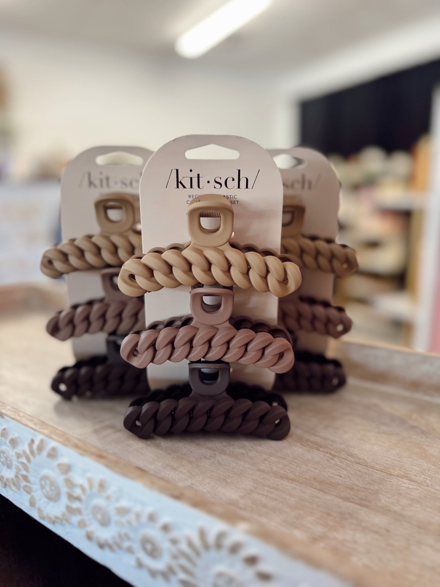 Chain Claw Clip 3pc Set - Neutral