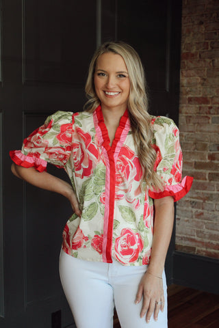 Rosey Floral Blouse