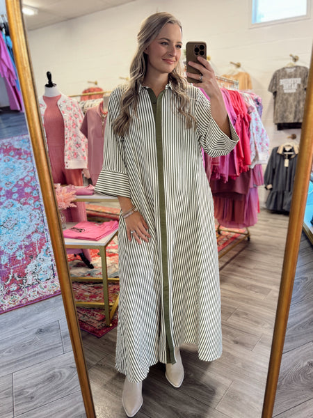 Bless Your Heart Midi Dress - Olive