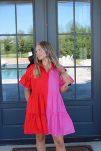 Sweetheart Colorblock Dress