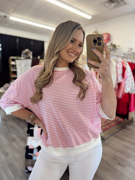 Sawyer Striped Blouse - Pink